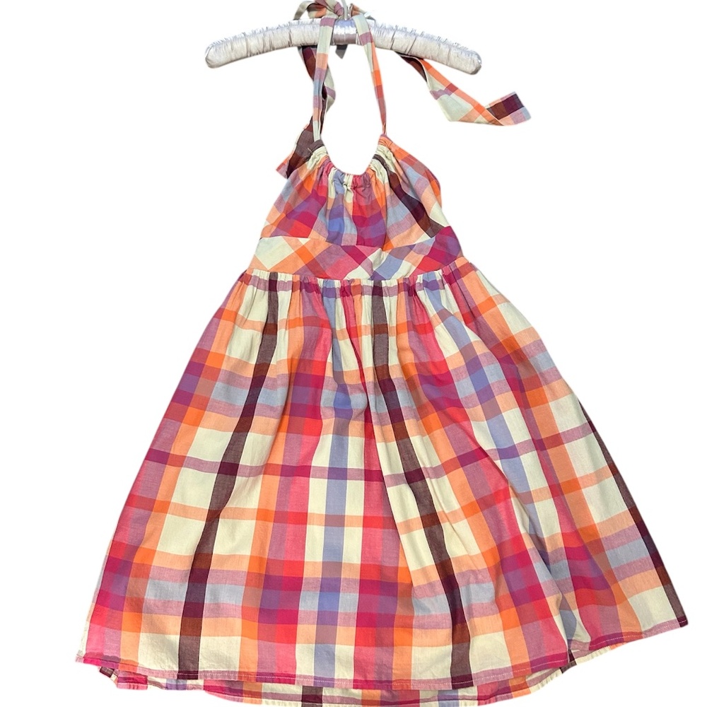 Women’s plaid Red Camel Cotton Sundress Size S